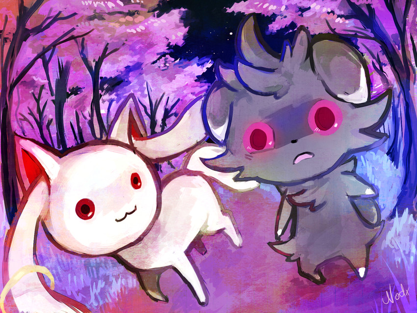 kyubey and espurr (pokemon and 1 more) drawn by natx-chan
