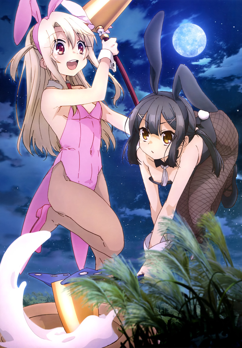 illyasviel von einzbern, miyu edelfelt, prisma illya, magical ruby, and magical sapphire (fate and 2 more)