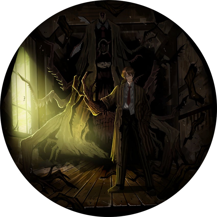 gregor and portrait of a certain day (project moon and 1 more) drawn by nai_ga