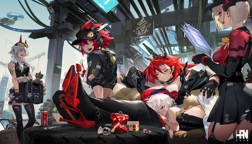 quinn, knud, ivey, hastur, and dean (artery gear and 1 more) drawn by han-0v0