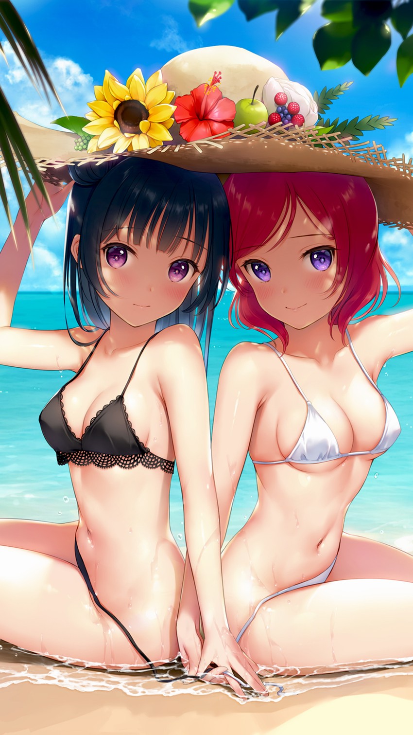 nishikino maki and tsushima yoshiko (love live! and 2 more) drawn by mignon