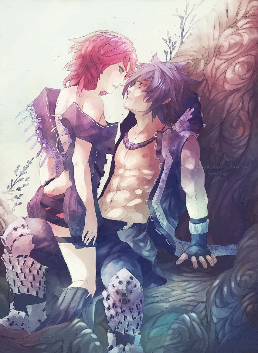 haruno sakura and uchiha sasuke (naruto and 1 more) drawn by midorynn