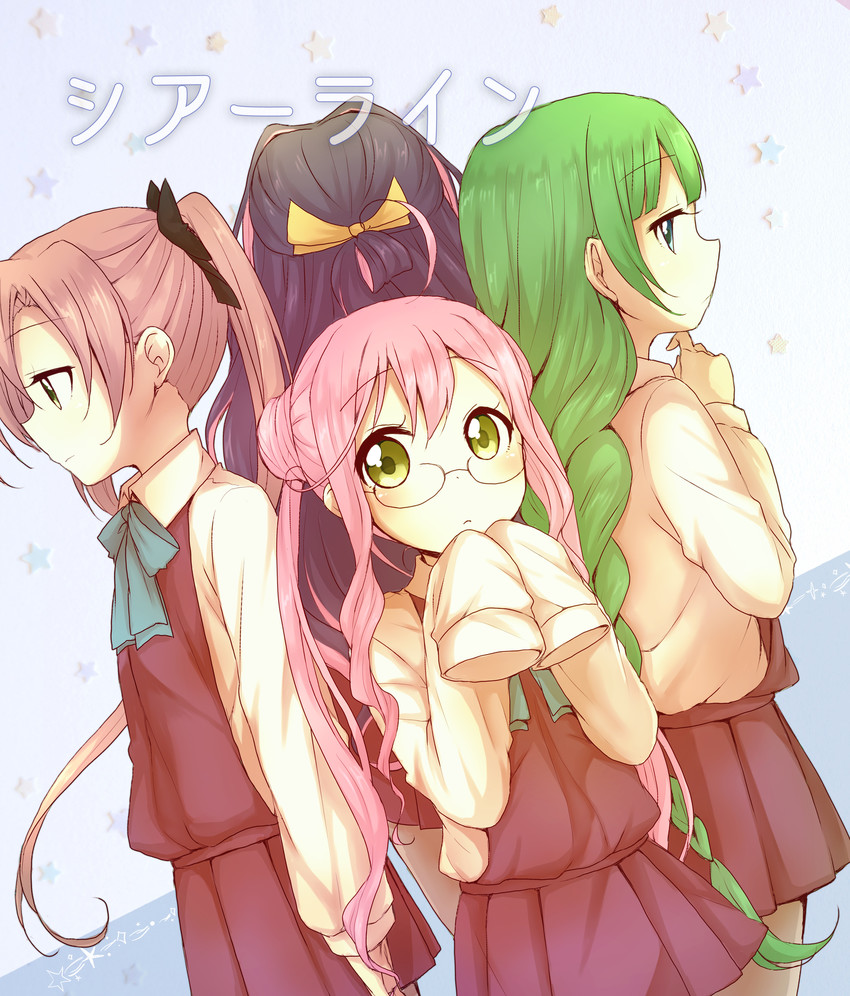naganami, akigumo, makigumo, and yuugumo (kantai collection) drawn by sa_ioio