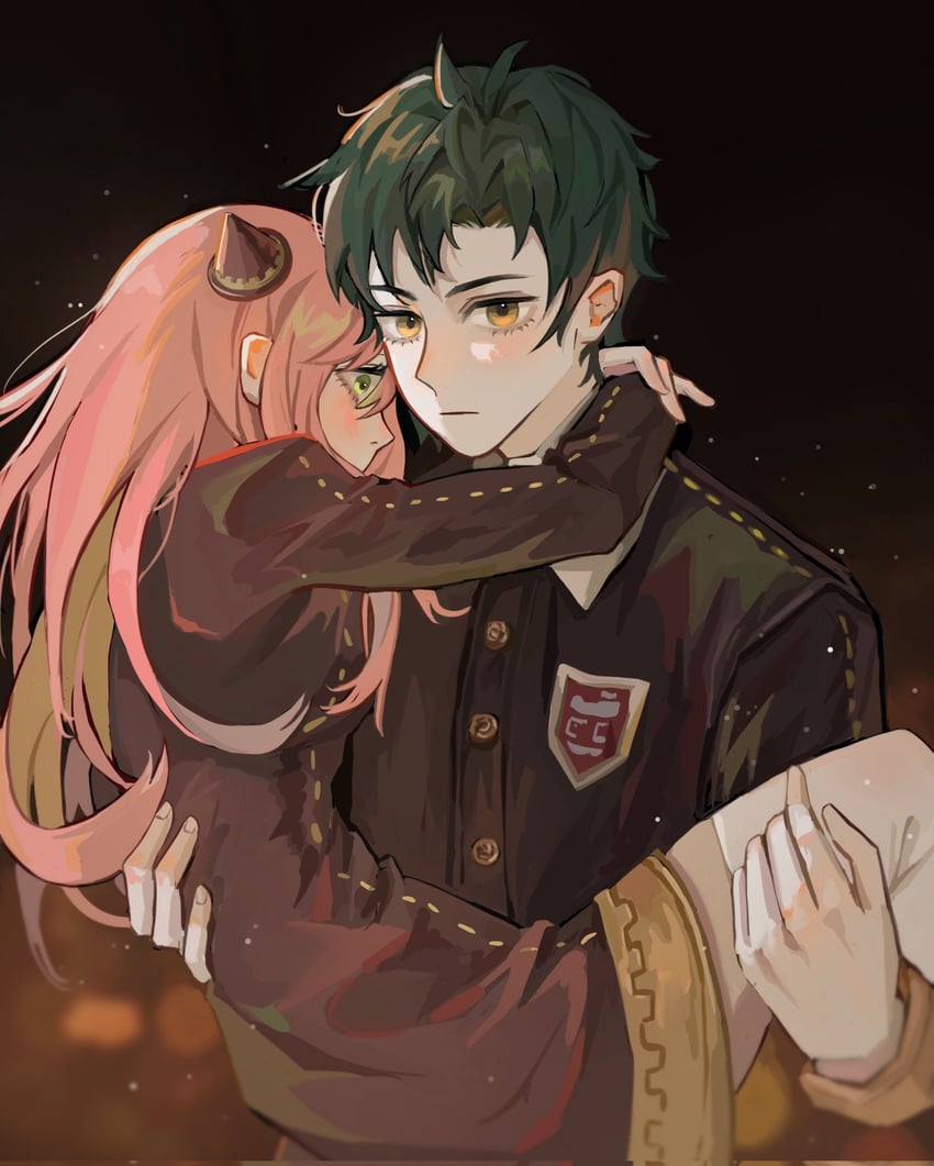 anya and damian desmond (spy x family) drawn by pangyingkun