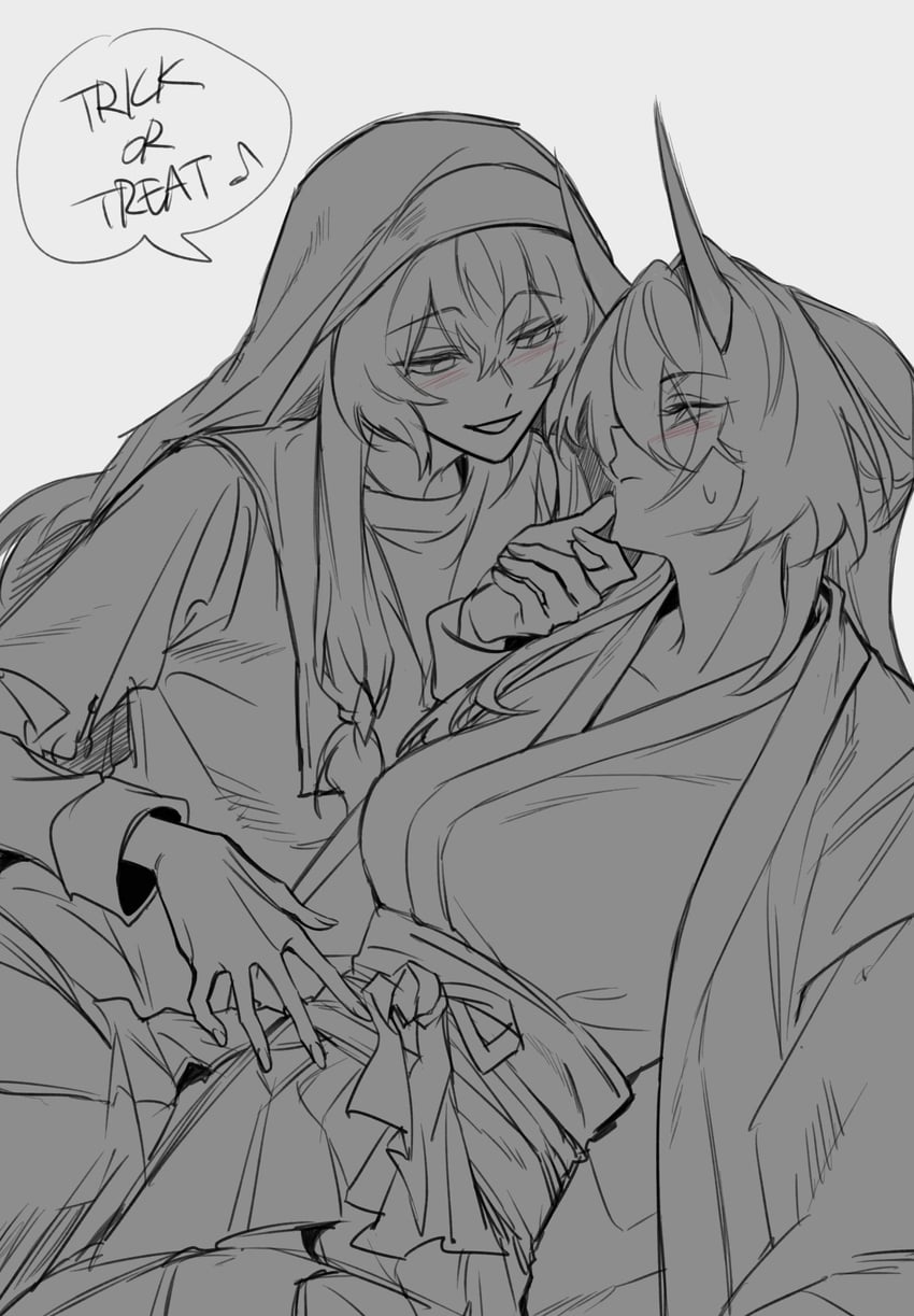 acheron and black swan (honkai and 1 more) drawn by backgun