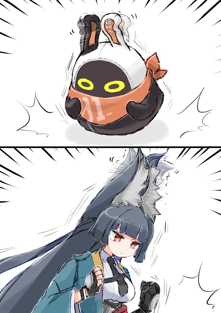 hoshimi miyabi and eous (zenless zone zero) drawn by az79709363