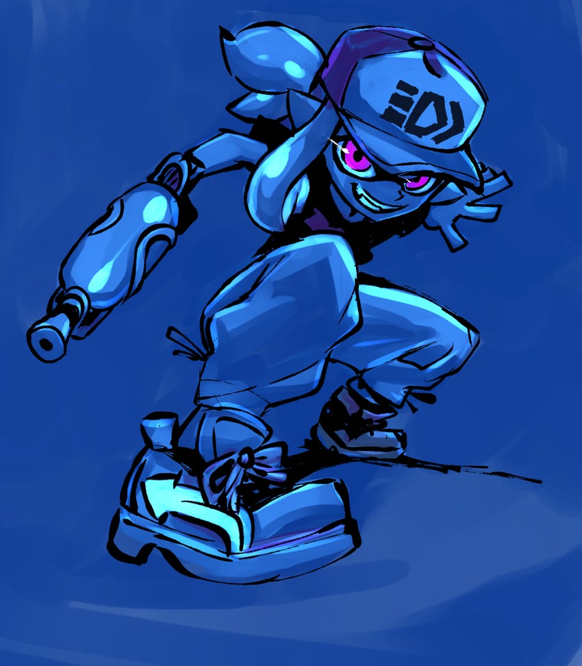 inkling player character and inkling boy (splatoon) drawn by muramasa_mikado