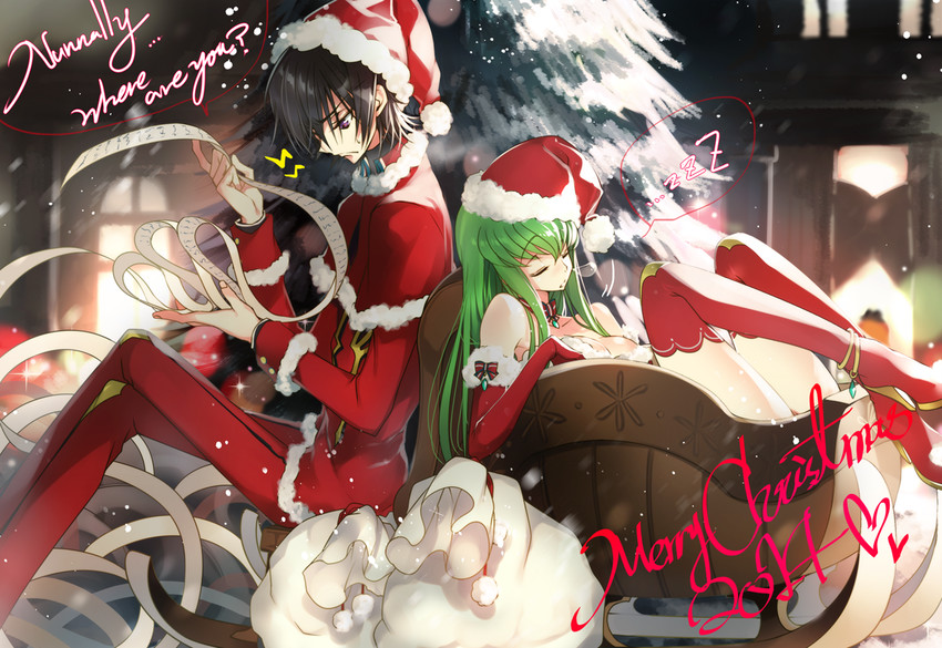 c.c. and lelouch vi britannia (code geass) drawn by creayus