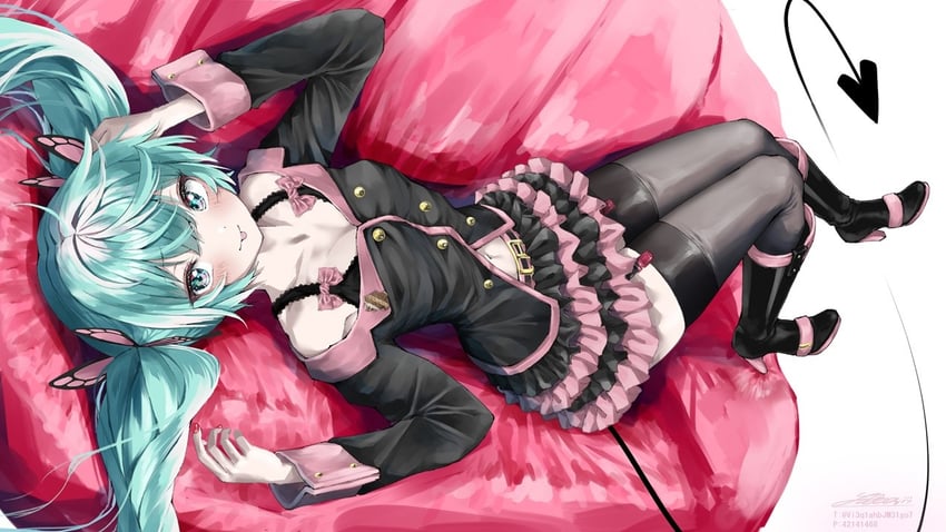 hatsune miku (vocaloid and 1 more) drawn by shirubaa