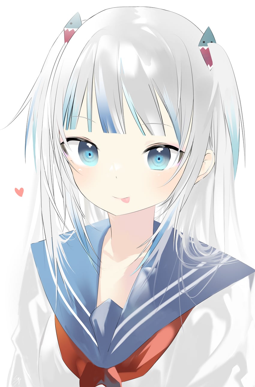 gawr gura (hololive and 1 more) drawn by yukishigurecchi