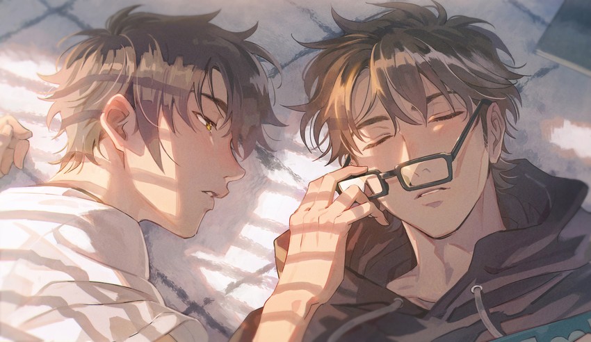 miyuki kazuya and sawamura eijun (ace of diamond) drawn by sato_(sato_1_11)