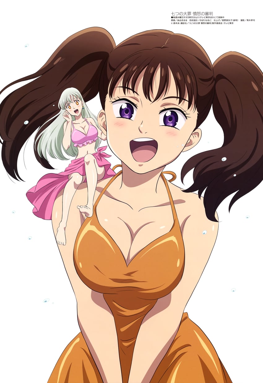 elizabeth liones and diane (megami magazine and 1 more) drawn by aoki_maho