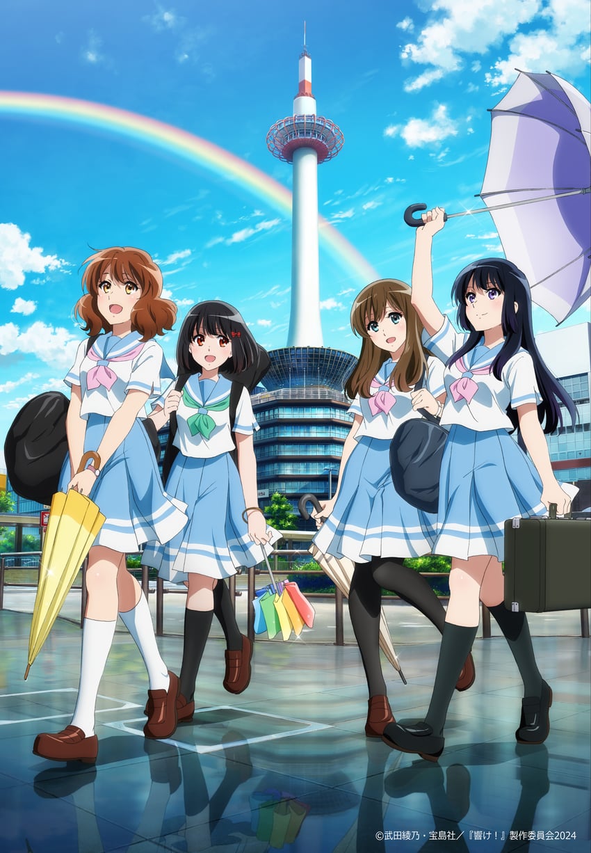 oumae kumiko, kousaka reina, hisaishi kanade, and kuroe mayu (hibike! euphonium)