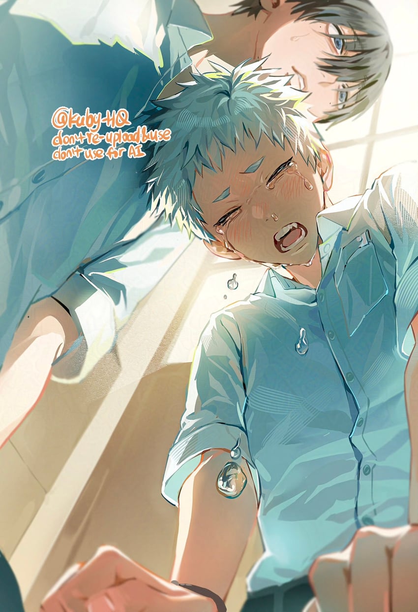 indou hikaru and tsujinaka yoshiki (hikaru ga shinda natsu) drawn by kuby_hq
