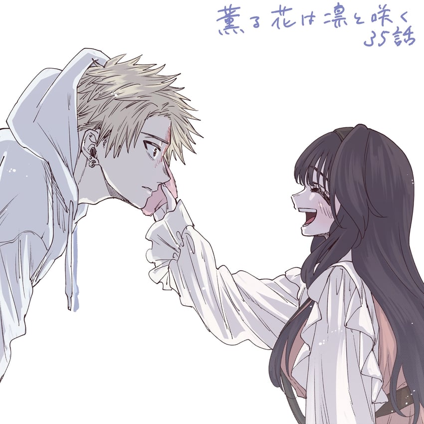 waguri kaoruko and tsumugi rintarou (kaoru hana wa rin to saku) drawn by mikami_saka