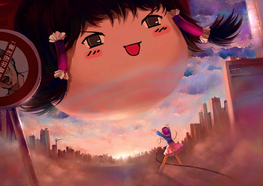 hakurei reimu and komeiji satori (touhou and 1 more) drawn by s.advent