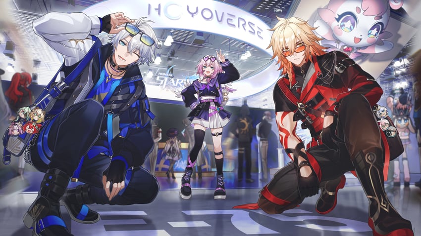 march 7th, dan heng, herta, phainon, sunday, and 13 more (honkai and 1 more) drawn by cioccolatodorima