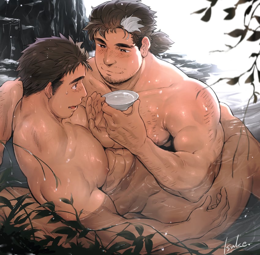 protagonist 3 and mononobe kyoma (tokyo afterschool summoners) drawn by isuke
