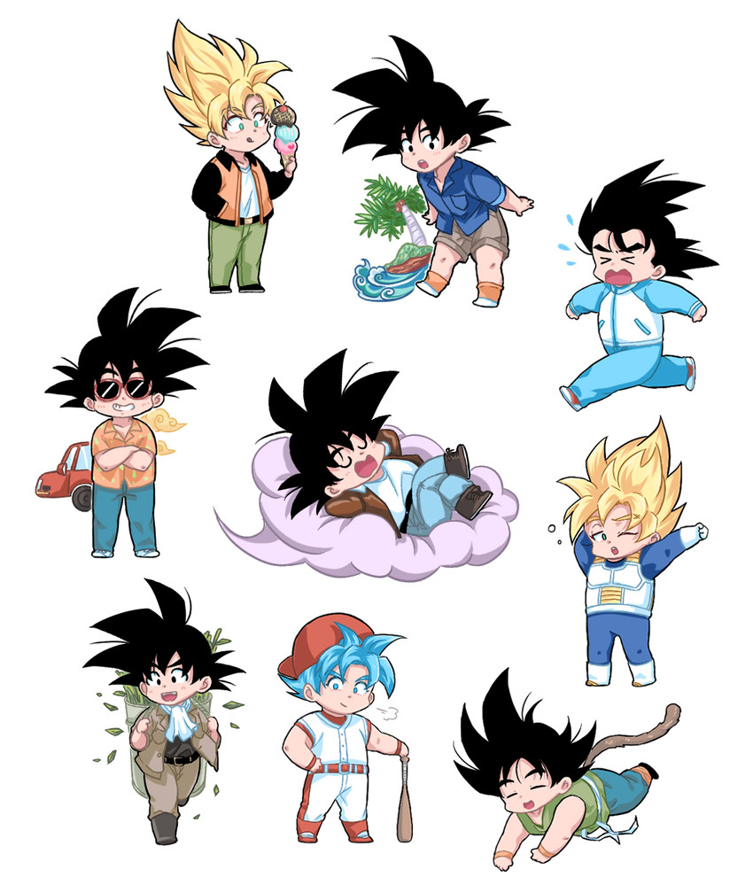 son goku (dragon ball and 3 more) drawn by scharlachrotn