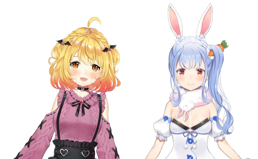 usada pekora, don-chan, and yozora mel (hololive) drawn by airani_iofifteen_(artist), ayamy, and yuuki_hagure