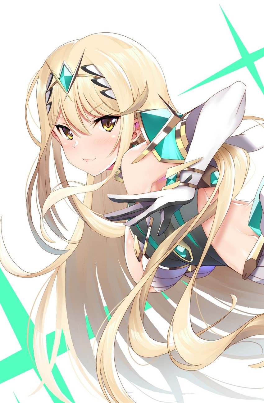 mythra (xenoblade chronicles and 1 more) drawn by daive