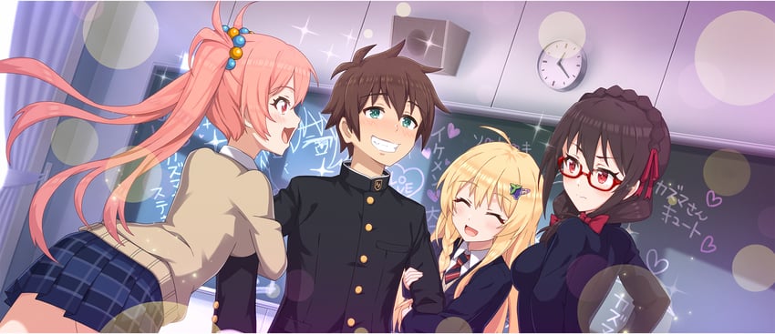 satou kazuma, yunyun, iris, and erika (kono subarashii sekai ni shukufuku wo! and 1 more)