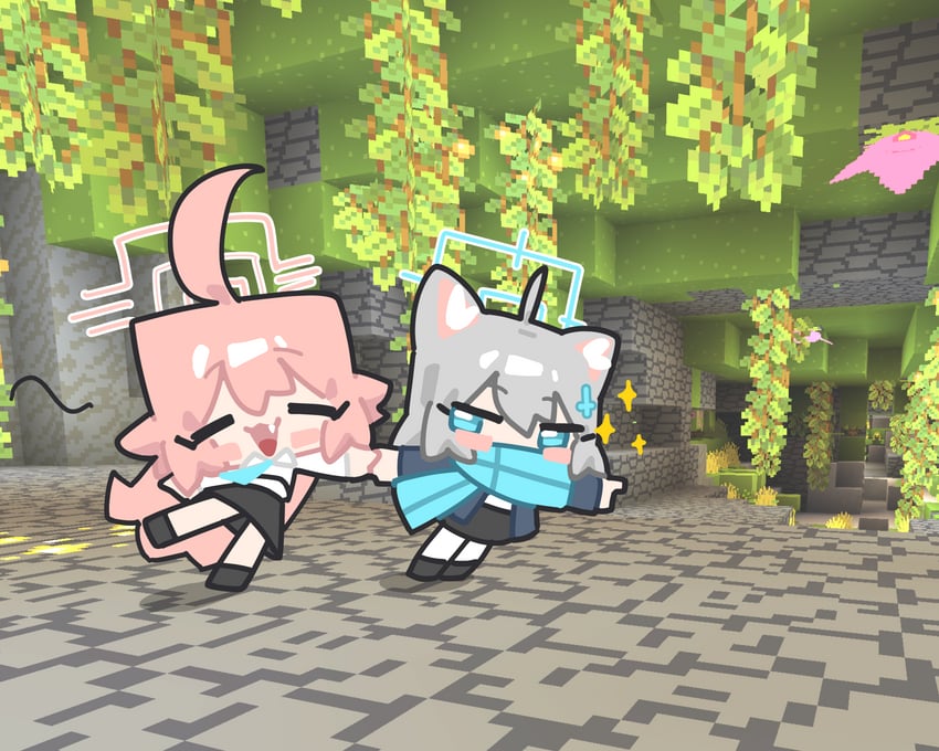 shiroko and hoshino (blue archive and 1 more) drawn by ishikoro24