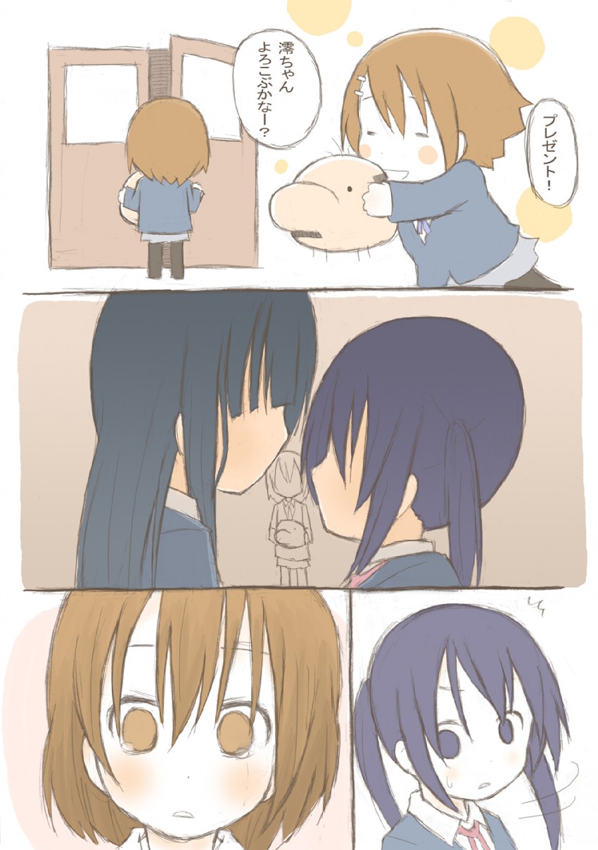 akiyama mio, nakano azusa, and hirasawa yui (k-on!) drawn by itesu