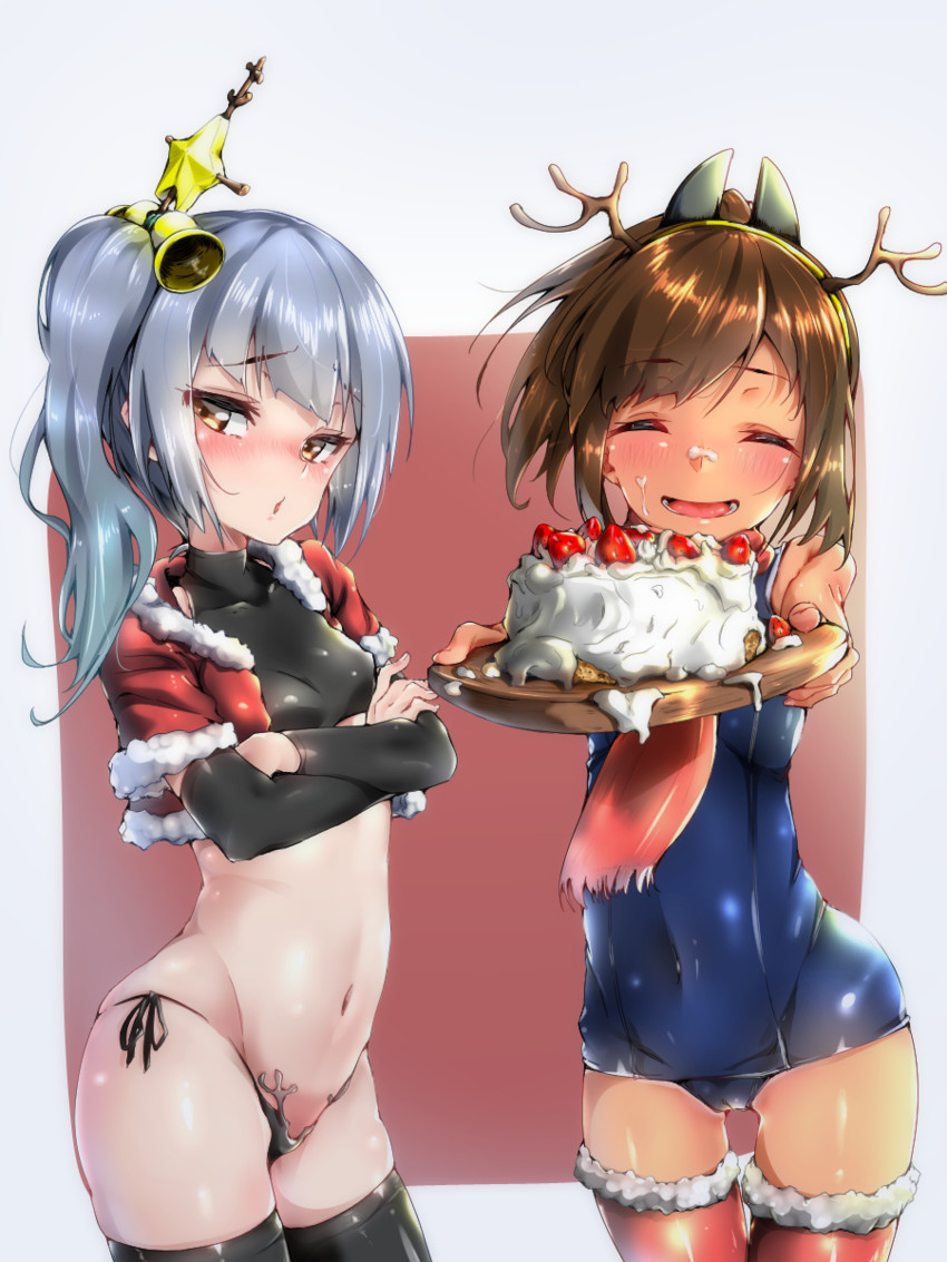 kasumi and i-401 (kantai collection) drawn by uno_ryoku