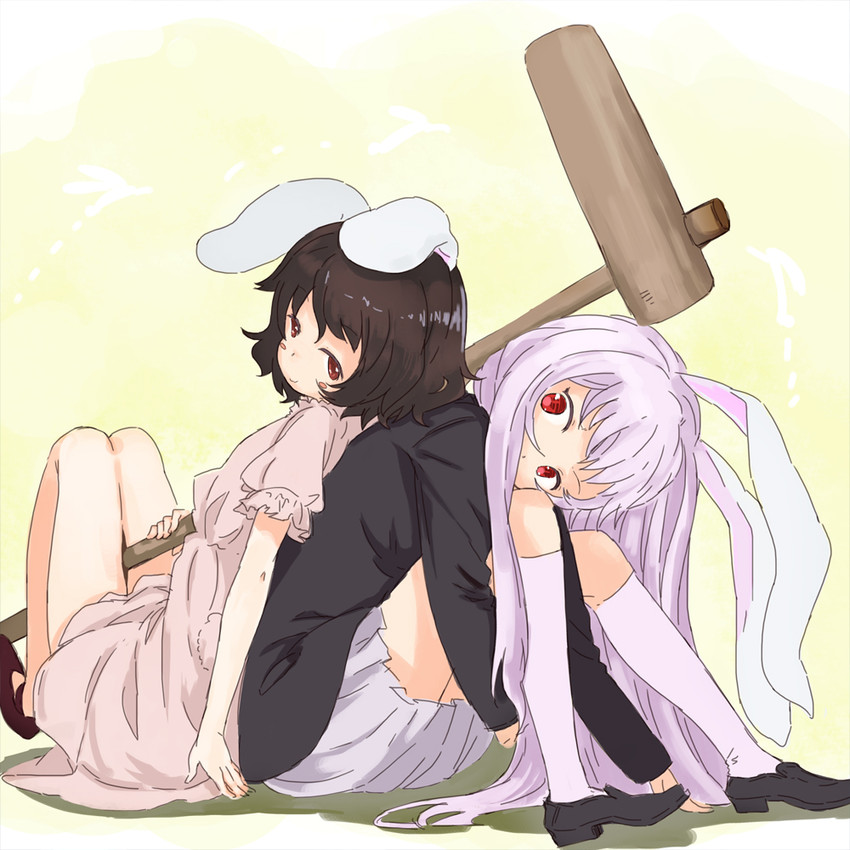 reisen udongein inaba and inaba tewi (touhou) drawn by abe_kanari