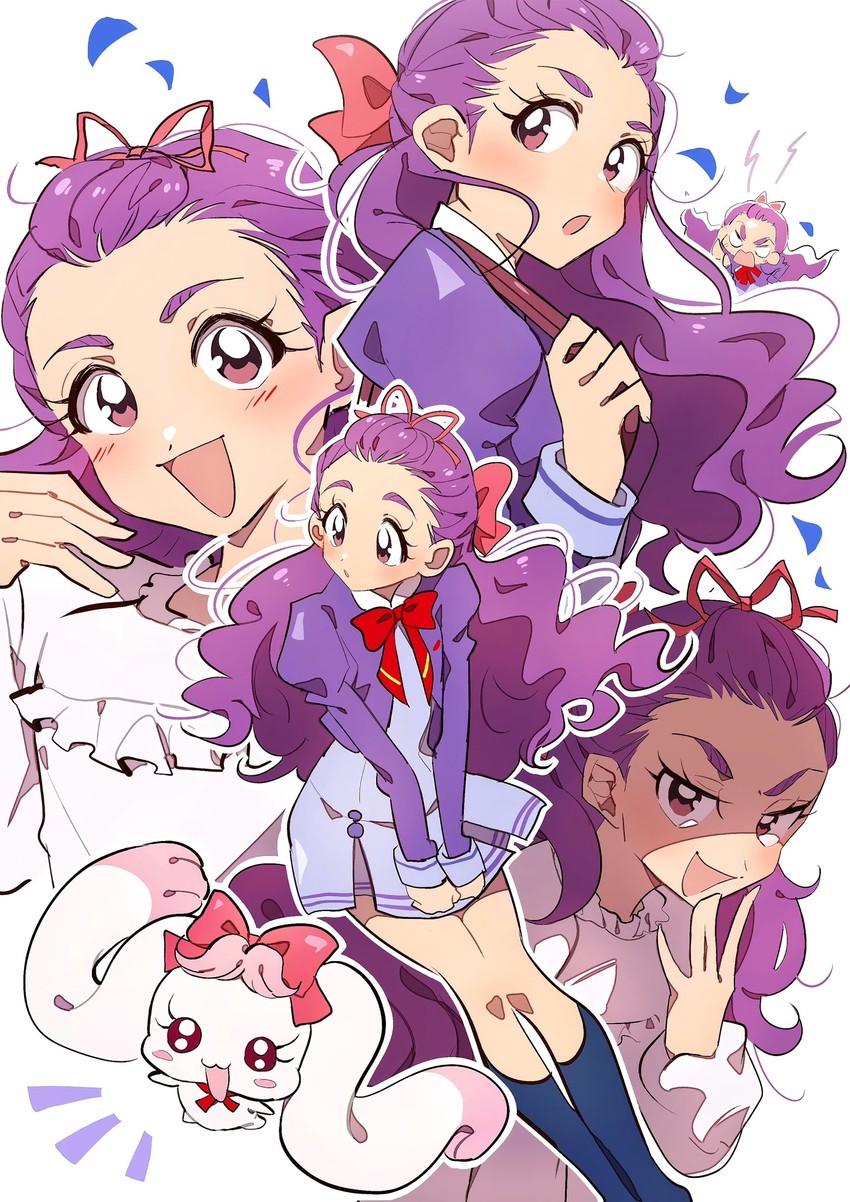 mimino kurumi and milk (precure and 2 more) drawn by grgrton