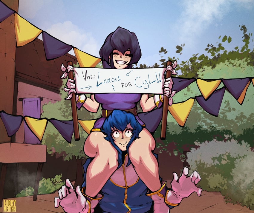 seliph and larcei (fire emblem and 2 more) drawn by luckymentha