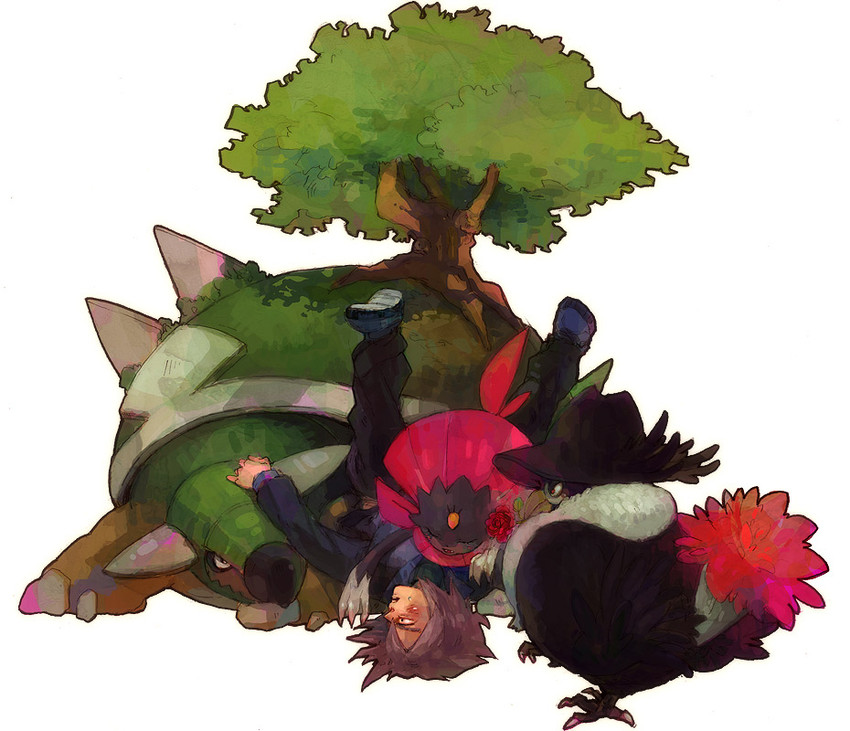 weavile, torterra, honchkrow, and paul (pokemon and 1 more) drawn by todot