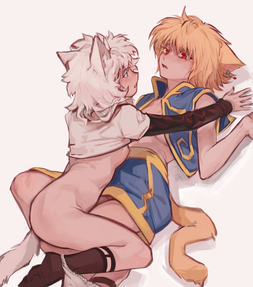 killua zoldyck and kurapika (hunter x hunter) drawn by ik18166181ik