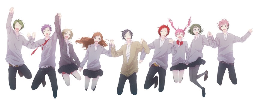 miyamura izumi, hori kyouko, yoshikawa yuki, sengoku kakeru, ayasaki remi, and 4 more (hori-san to miyamura-kun) drawn by osatou_(cukr)