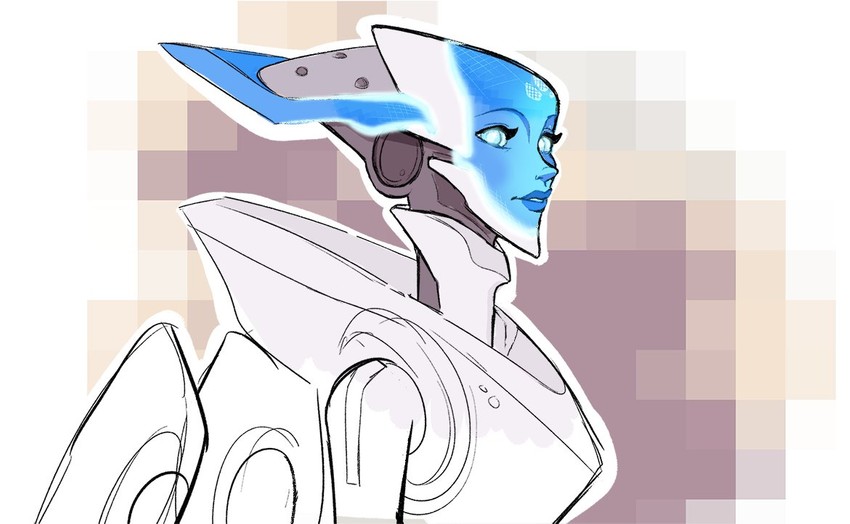 echo (overwatch and 1 more) drawn by miranda_yeo