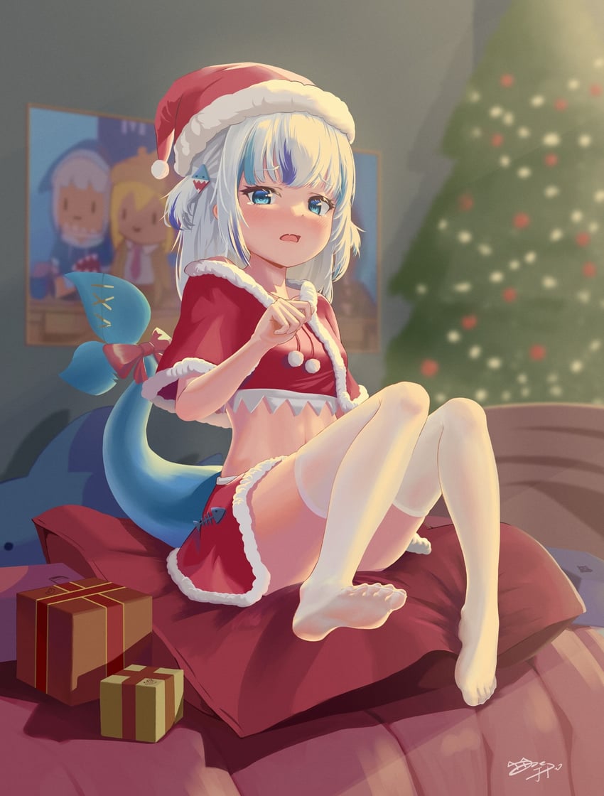 gawr gura, watson amelia, smol ame, and smol gura (hololive and 1 more) drawn by fpvjoe