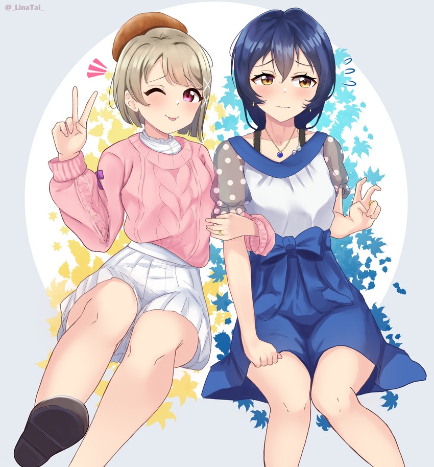 sonoda umi and nakasu kasumi (love live! and 3 more) drawn by linatai
