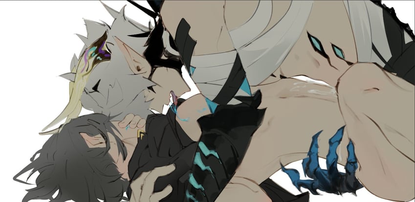 kevin kaslana and su (honkai and 1 more) drawn by shadynara
