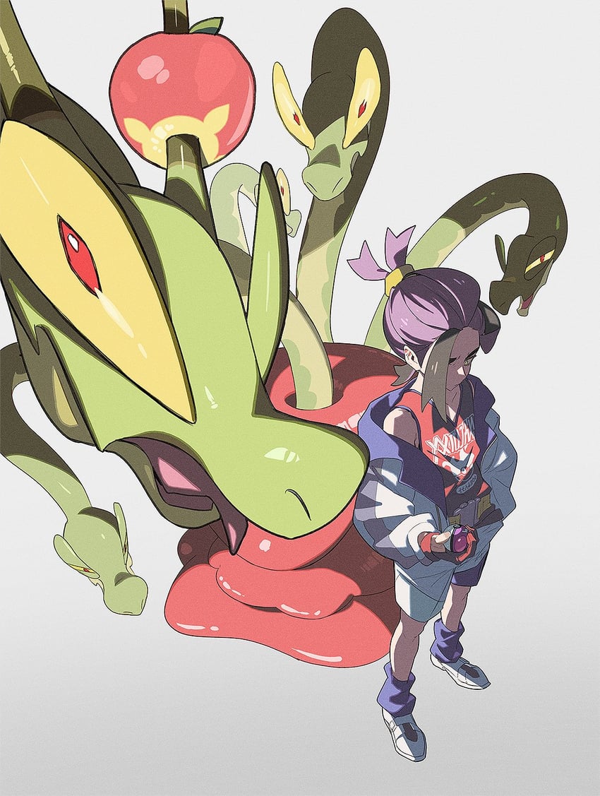 kieran and hydrapple (pokemon and 1 more) drawn by daniel_deng