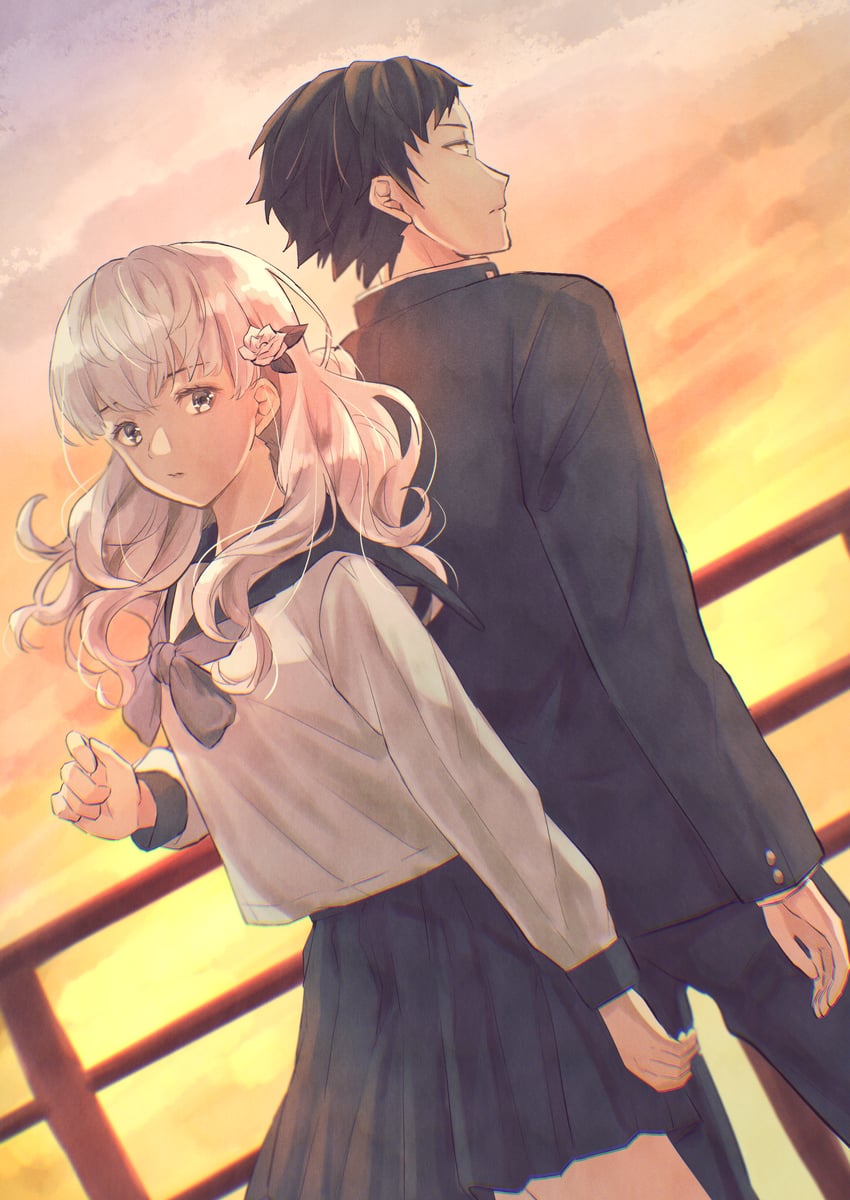 morimura chihiro and izumi juurou (juusan kihei bouei ken) drawn by kuro_n314