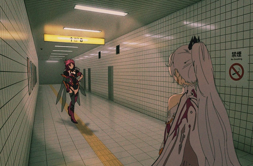 kiana kaslana and murata himeko (honkai and 2 more) drawn by korshokor