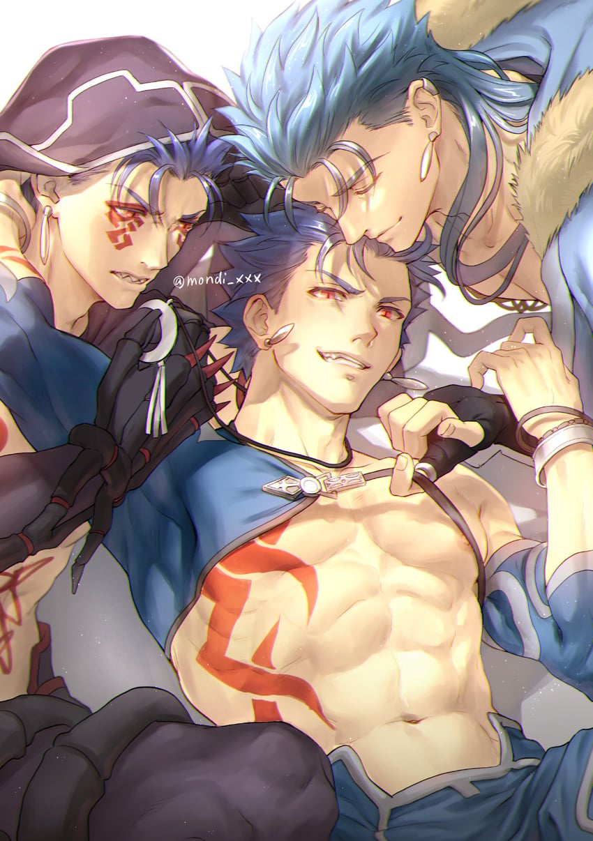 cu chulainn alter and cu chulainn (fate and 1 more) drawn by mondi_hl