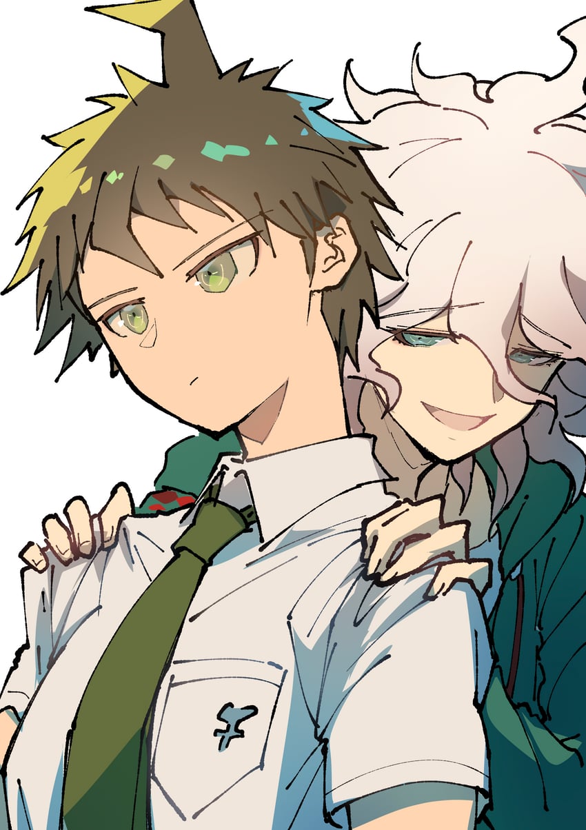 komaeda nagito and hinata hajime (danganronpa and 1 more) drawn by youko-shima