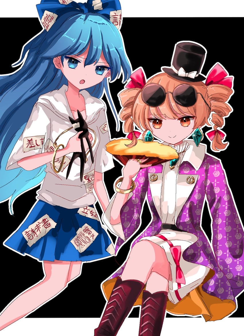 yorigami shion and yorigami jo'on (touhou) drawn by ououno