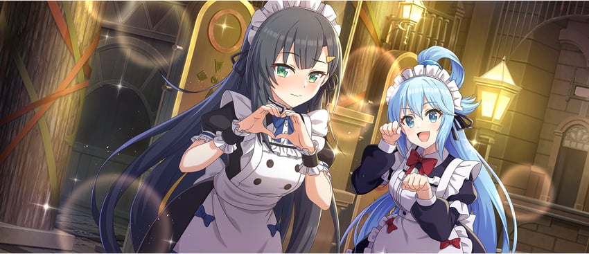 aqua and lia (kono subarashii sekai ni shukufuku wo! and 1 more)