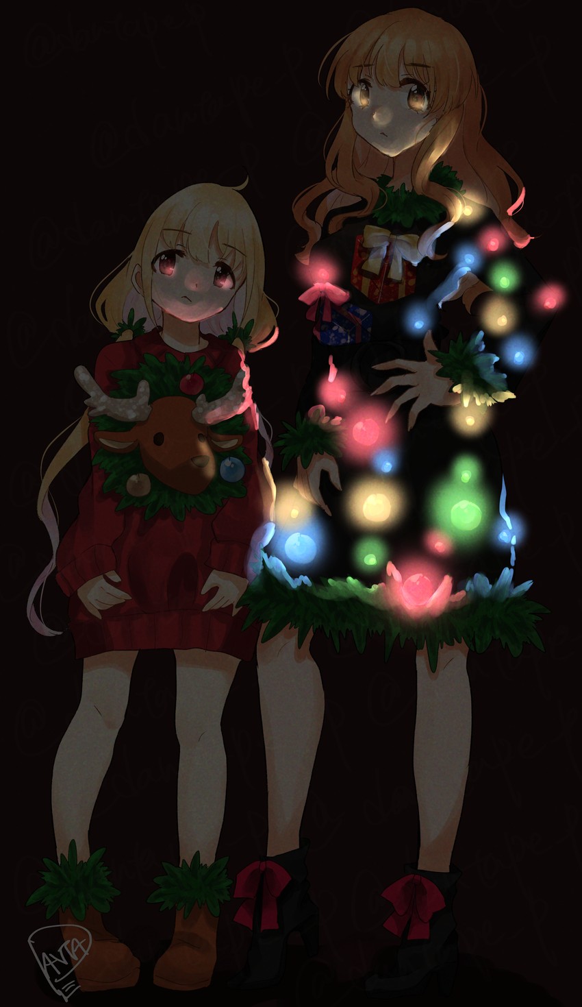 futaba anzu and moroboshi kirari (idolmaster and 1 more) drawn by dantape