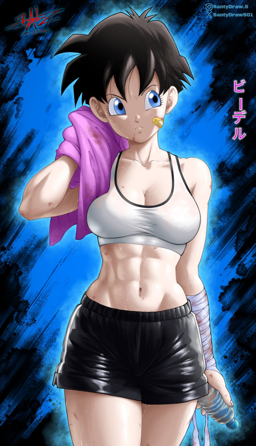 videl (dragon ball and 1 more) drawn by santydraws01