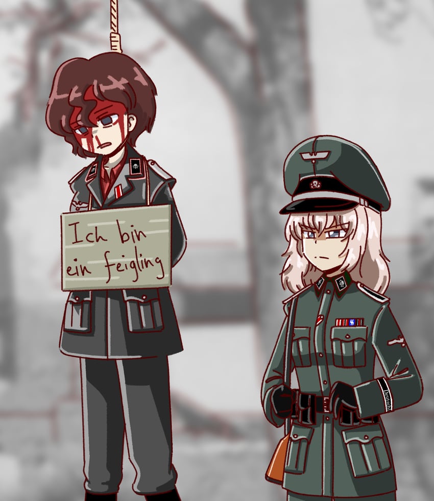 itsumi erika and akaboshi koume (girls und panzer) drawn by black_cat03