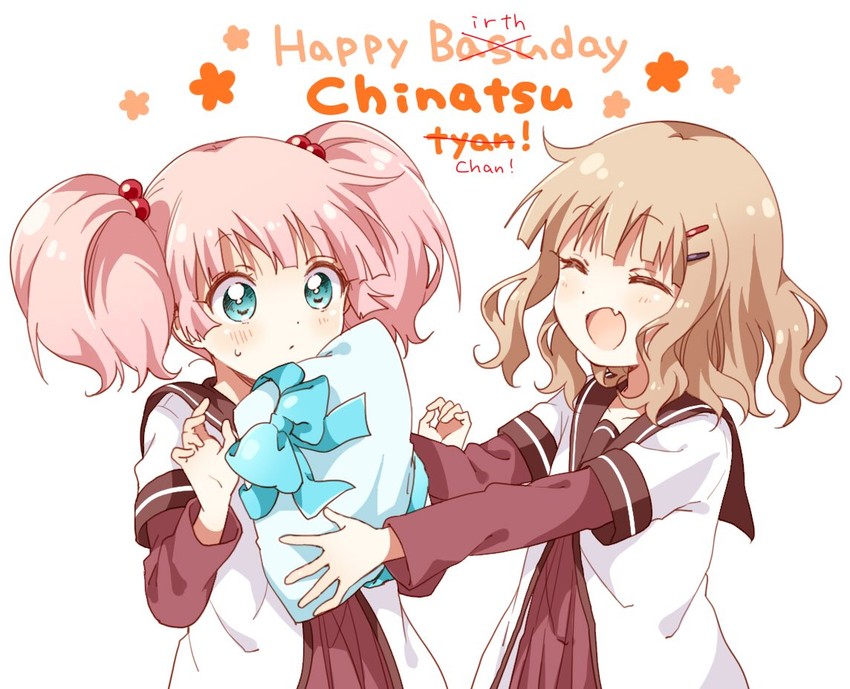yoshikawa chinatsu and oomuro sakurako (yuruyuri) drawn by namori